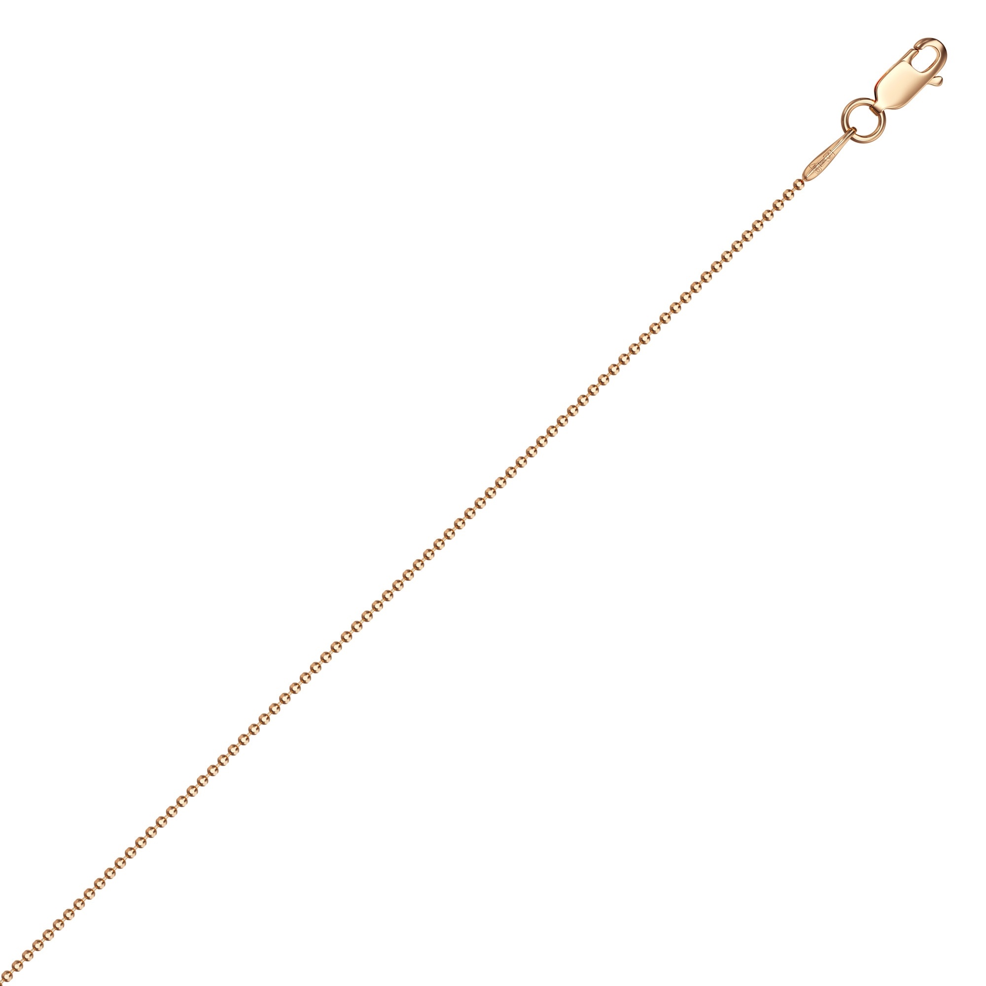 Цепь из красного золота 585, плетение «Перлина»