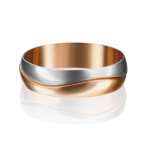 Обручальное кольцо из комбинированного золота