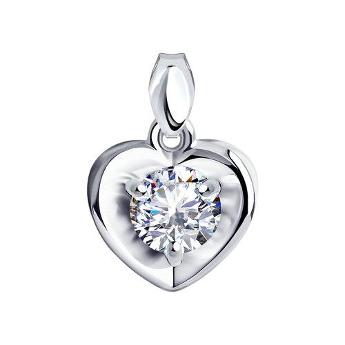 Подвеска из серебра с фианитом