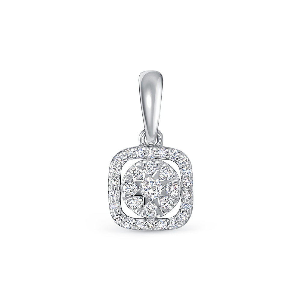 Подвеска из белого золота с бриллиантами