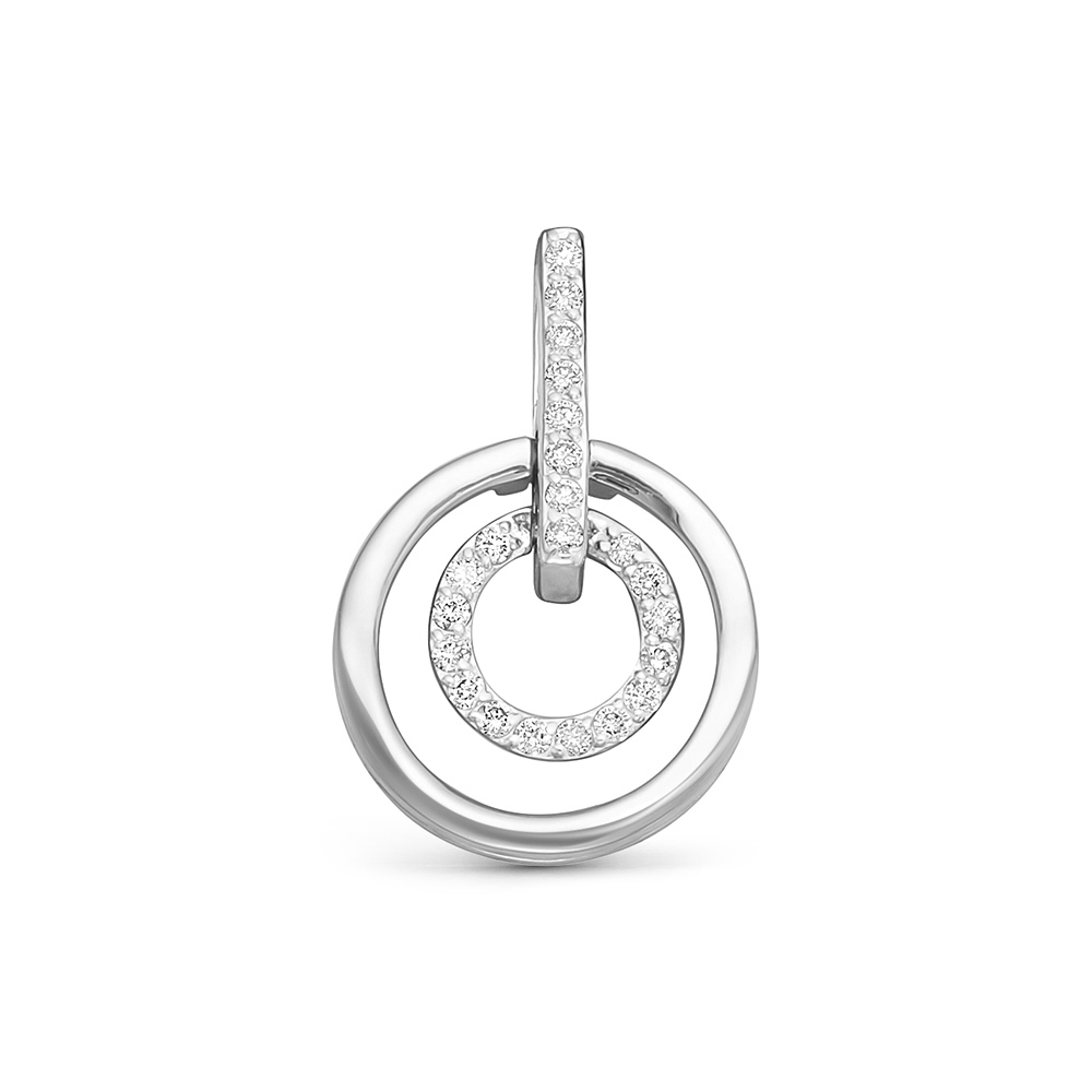 Подвеска из белого золота с бриллиантами