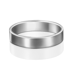 Обручальное кольцо из белого золота
