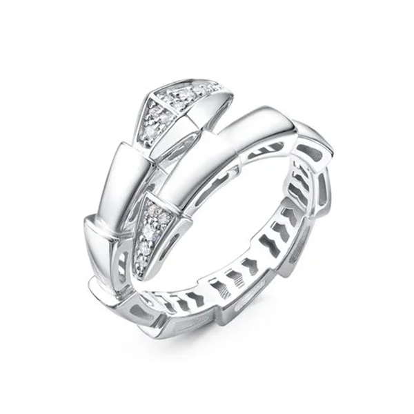 Кольцо из белого золота с бриллиантами