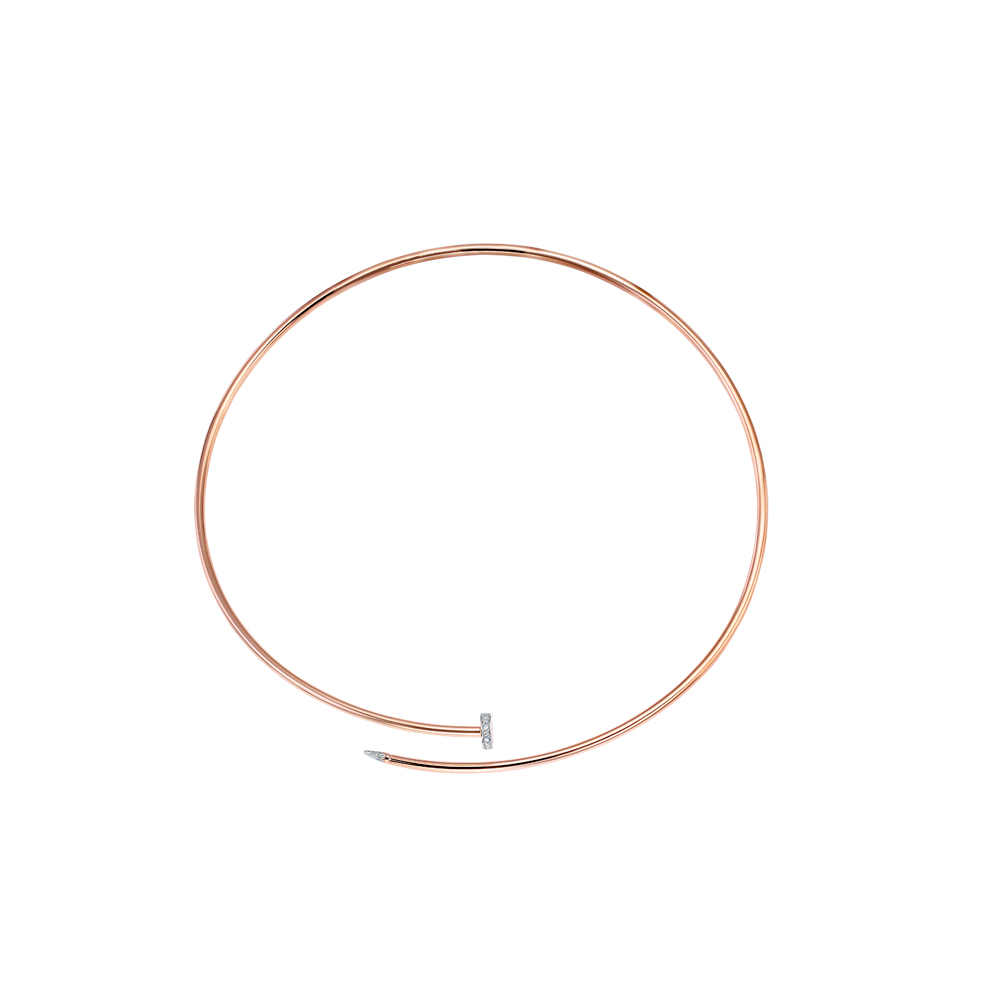 Колье из красного золота с фианитами