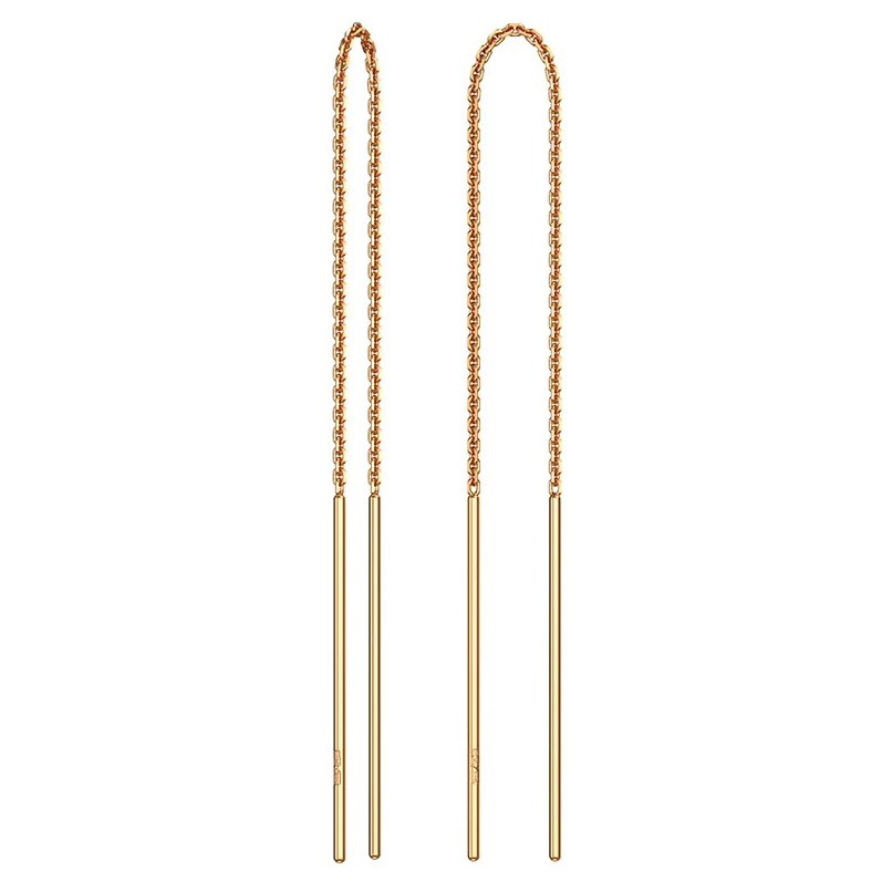 Серьги из красного золота «Палочки на Кобре»