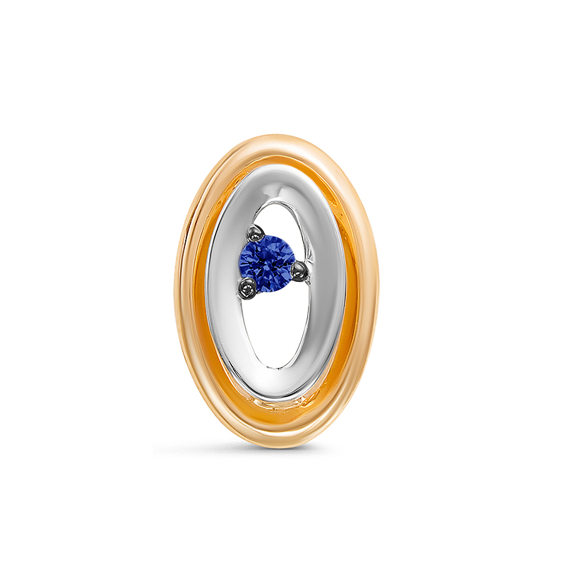 Подвеска из красного золота с сапфиром