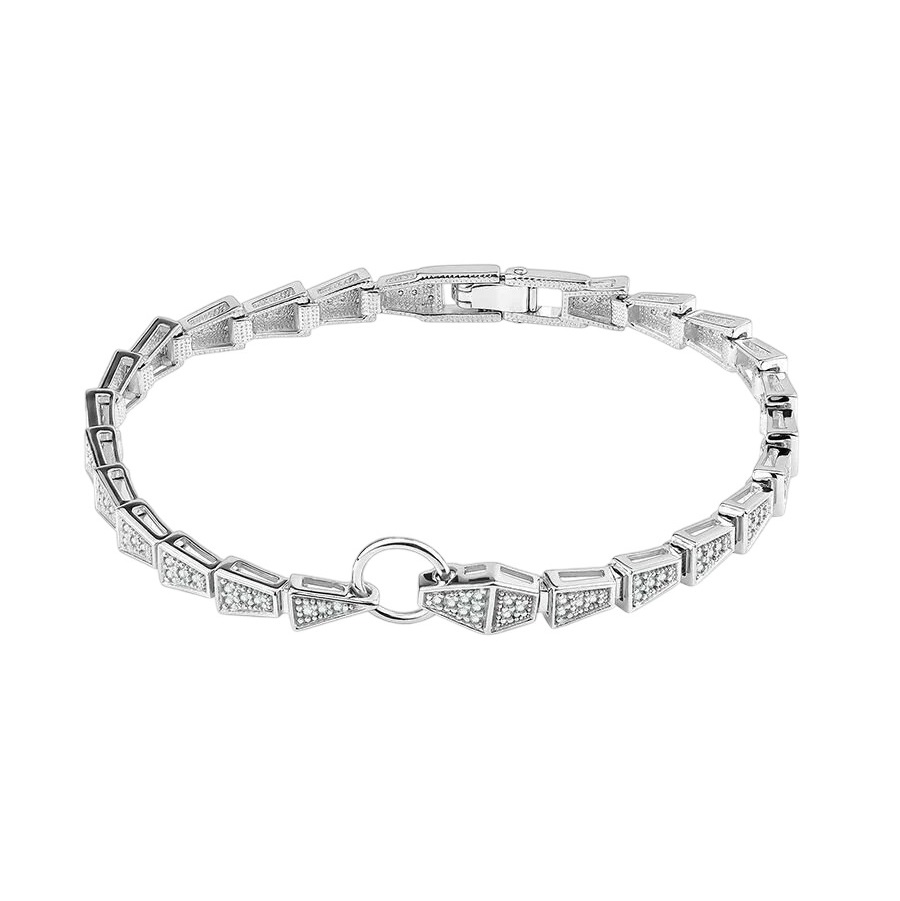 Браслет из серебра с фианитами