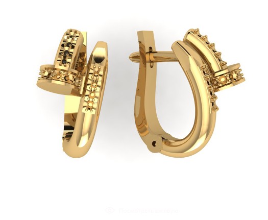 Серьги из красного золота с бриллиантами