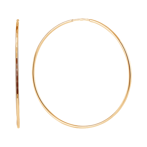 Серьги конго из красного золота