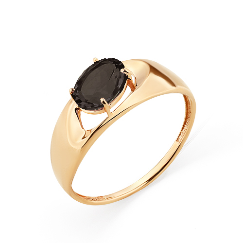 Кольцо из красного золота с раухтопазом