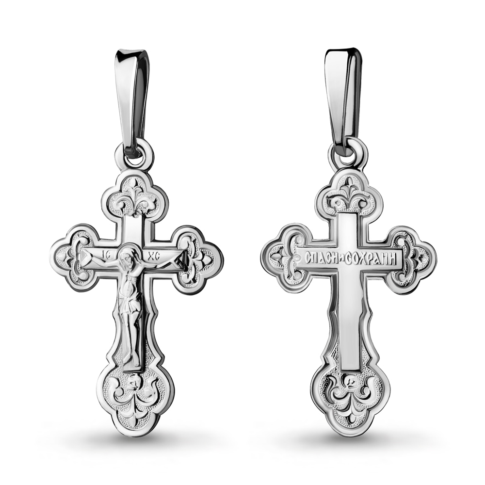 Крестик православный из серебра