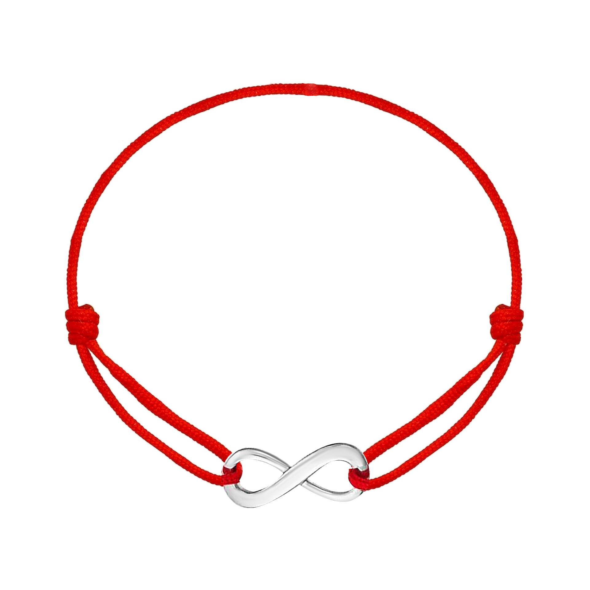 Браслет красная нить с серебром