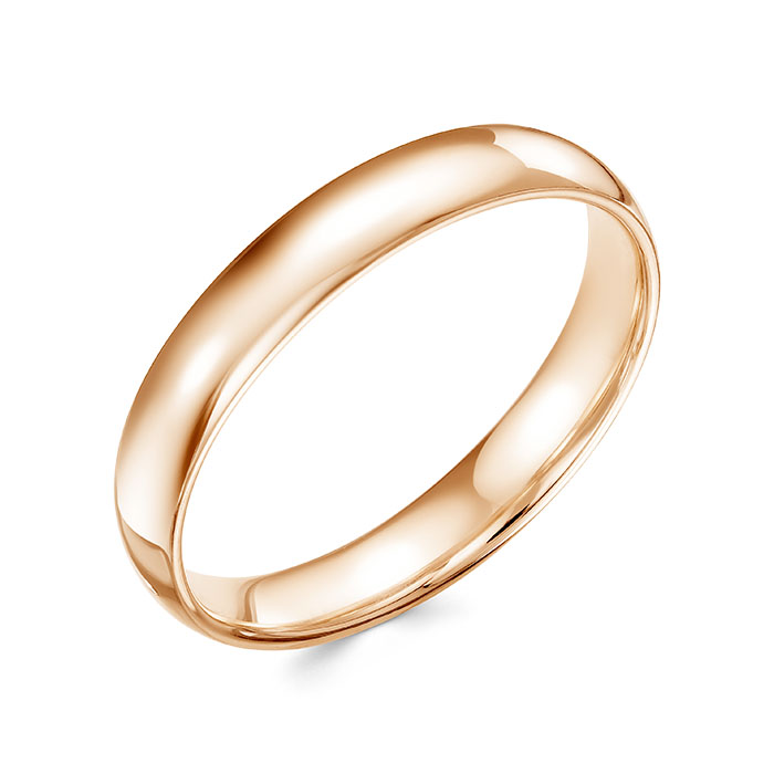 Обручальное кольцо из красного золота