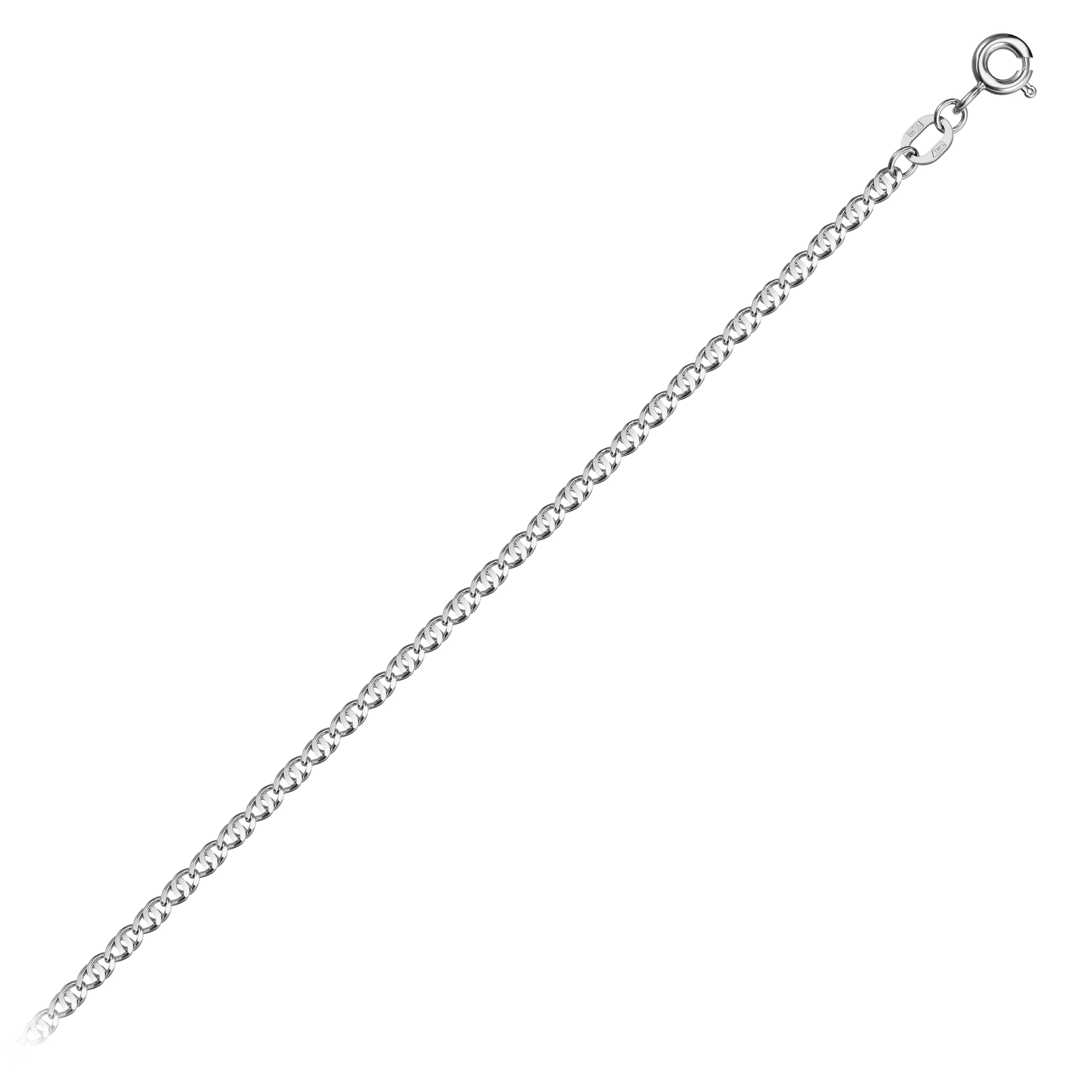 Цепь из белого золота 585, плетение «Якорь»