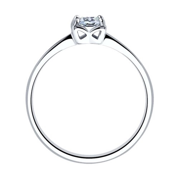 Кольцо из серебра с фианитами