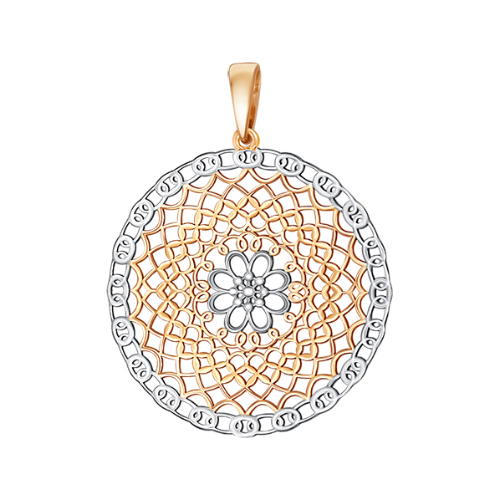 Подвеска из комбинированного золота