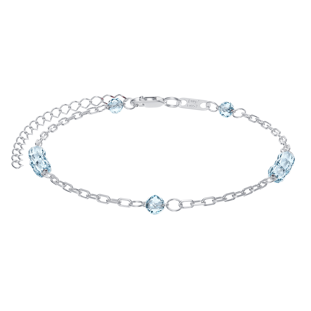 Браслет из серебра с топазом