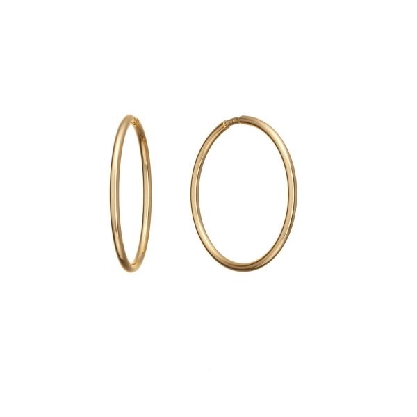 Серьги конго из красного золота