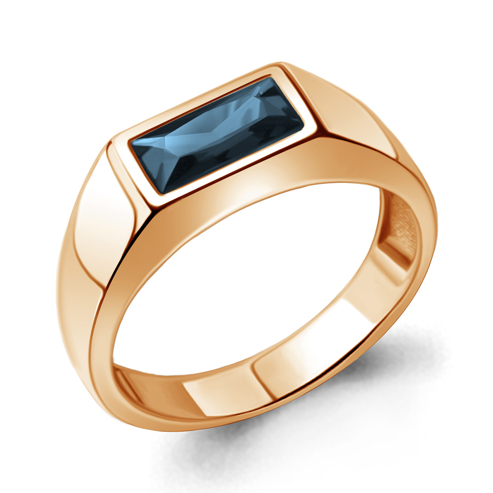Кольцо из красного золота с топазом