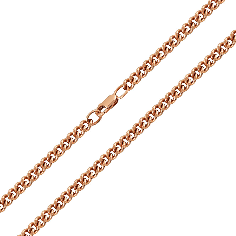 Цепь из красного золота 585, плетение «Панцирь»