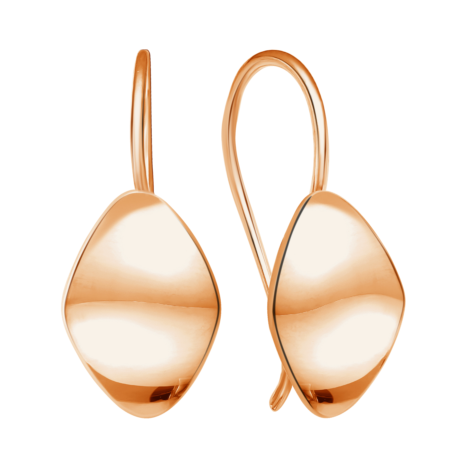 Серьги из красного золота