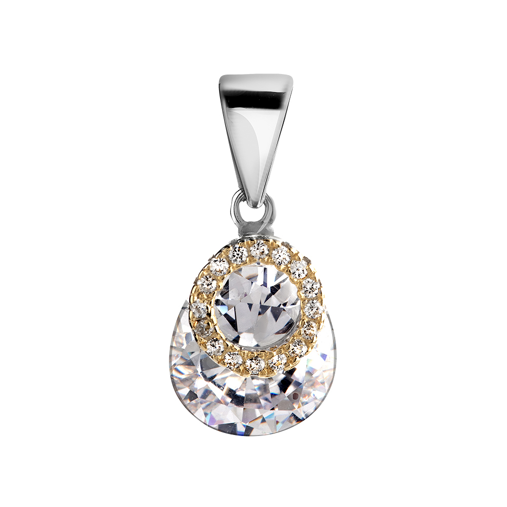 Подвеска из серебра с кубическим цирконием