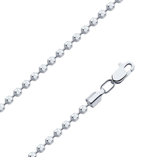 Цепь из серебра 925, плетение «Перлина»