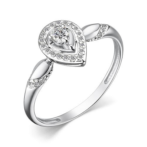 Кольцо из белого золота с бриллиантами