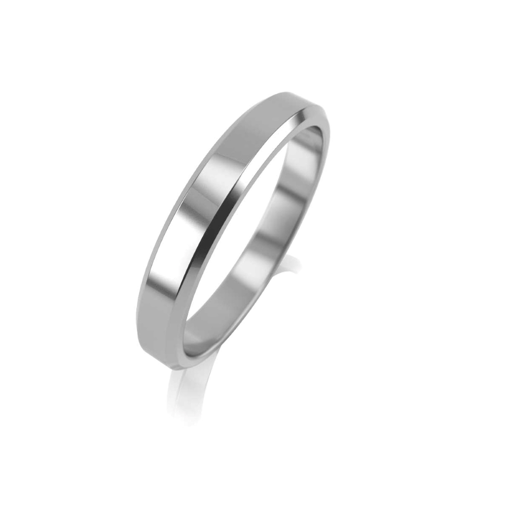 Обручальное кольцо из белого золота