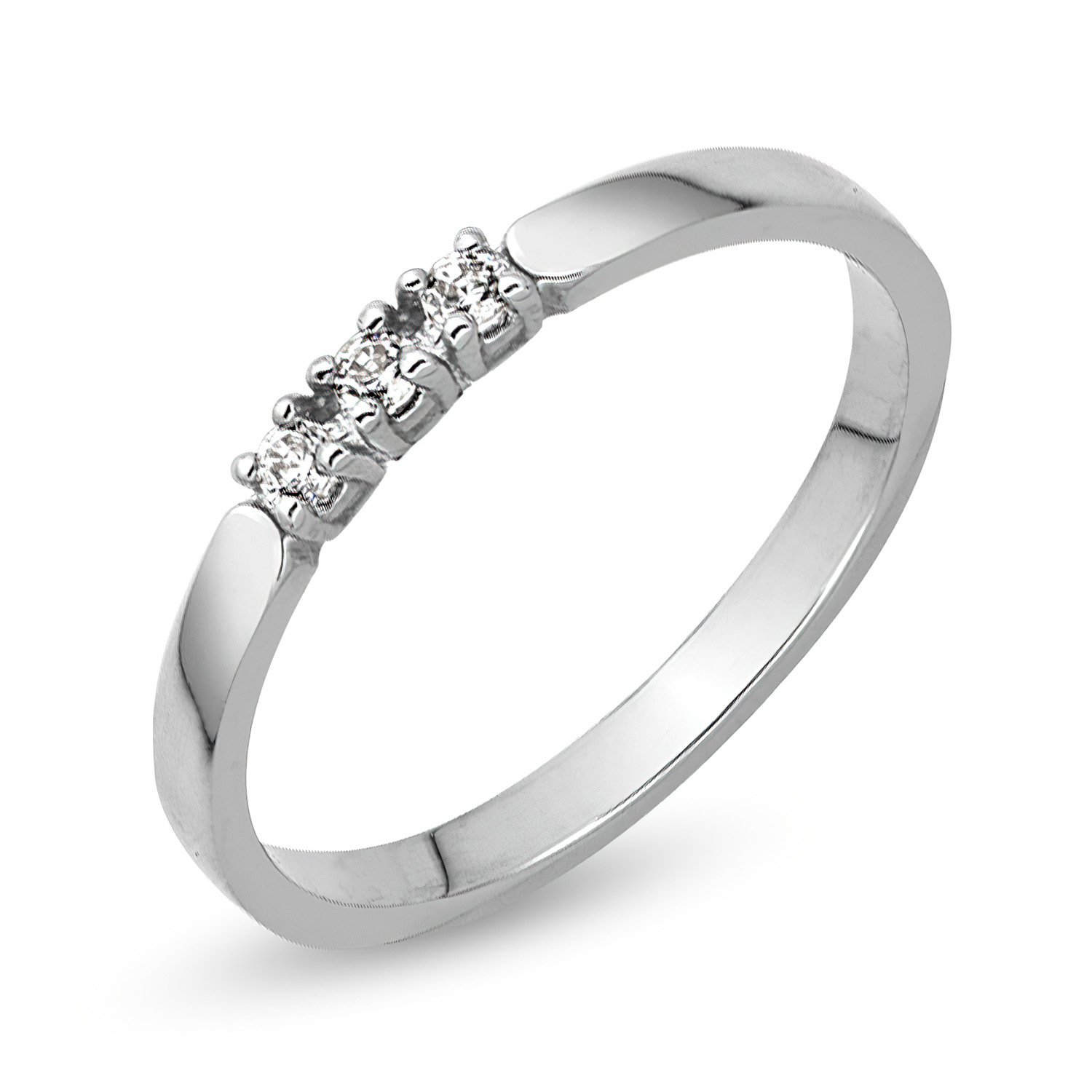 Кольцо из белого золота с бриллиантами