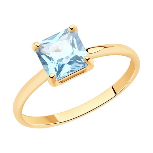 Кольцо из красного золота с топазом