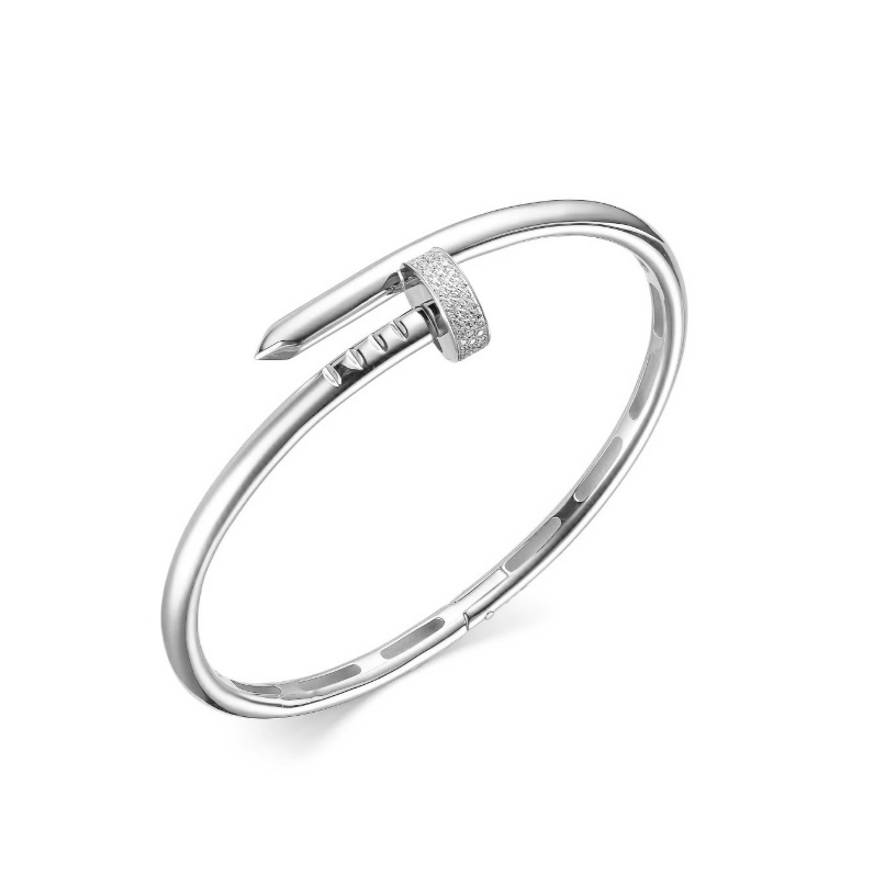 Браслет из белого золота с фианитами