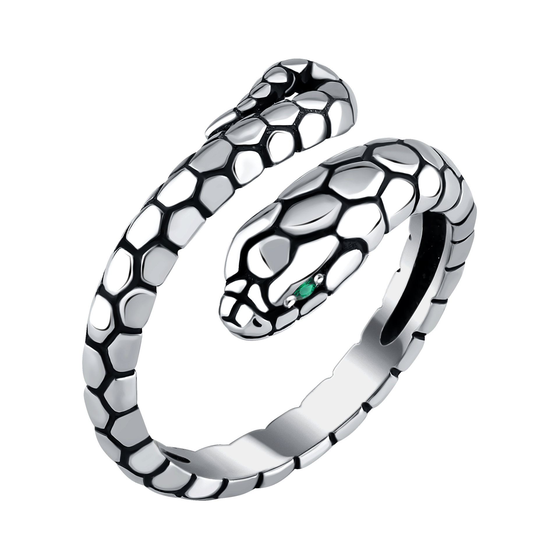 Кольцо из серебра «Змея»