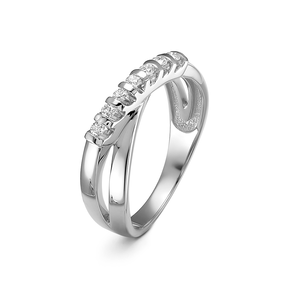 Кольцо из белого золота с бриллиантами