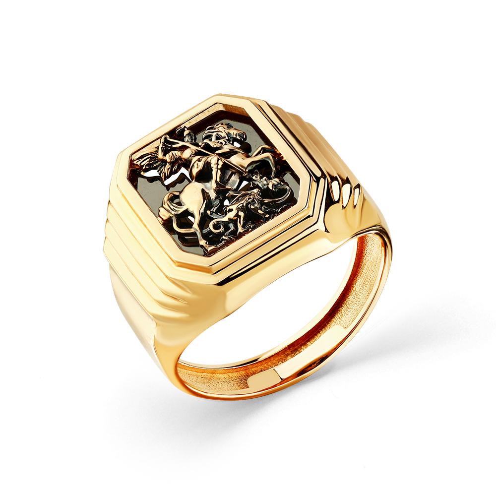 Печатка из красного золота 585 пробы