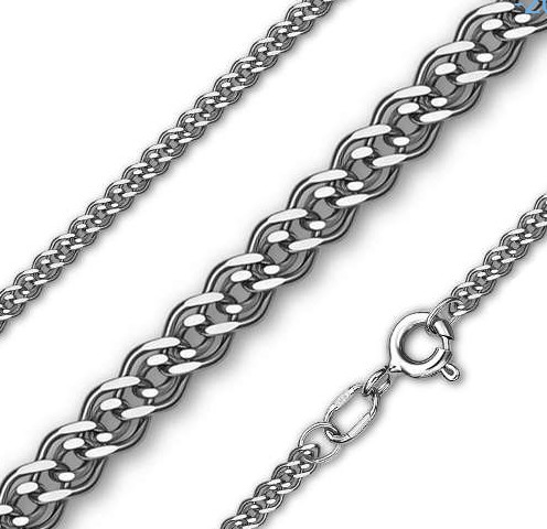 Цепь из серебра 925, плетение «Нонна»