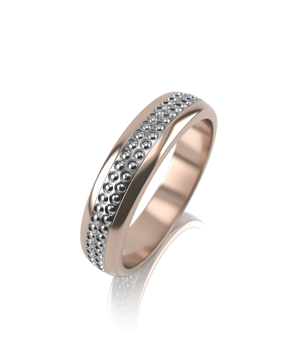 Обручальное кольцо из комбинированного золота