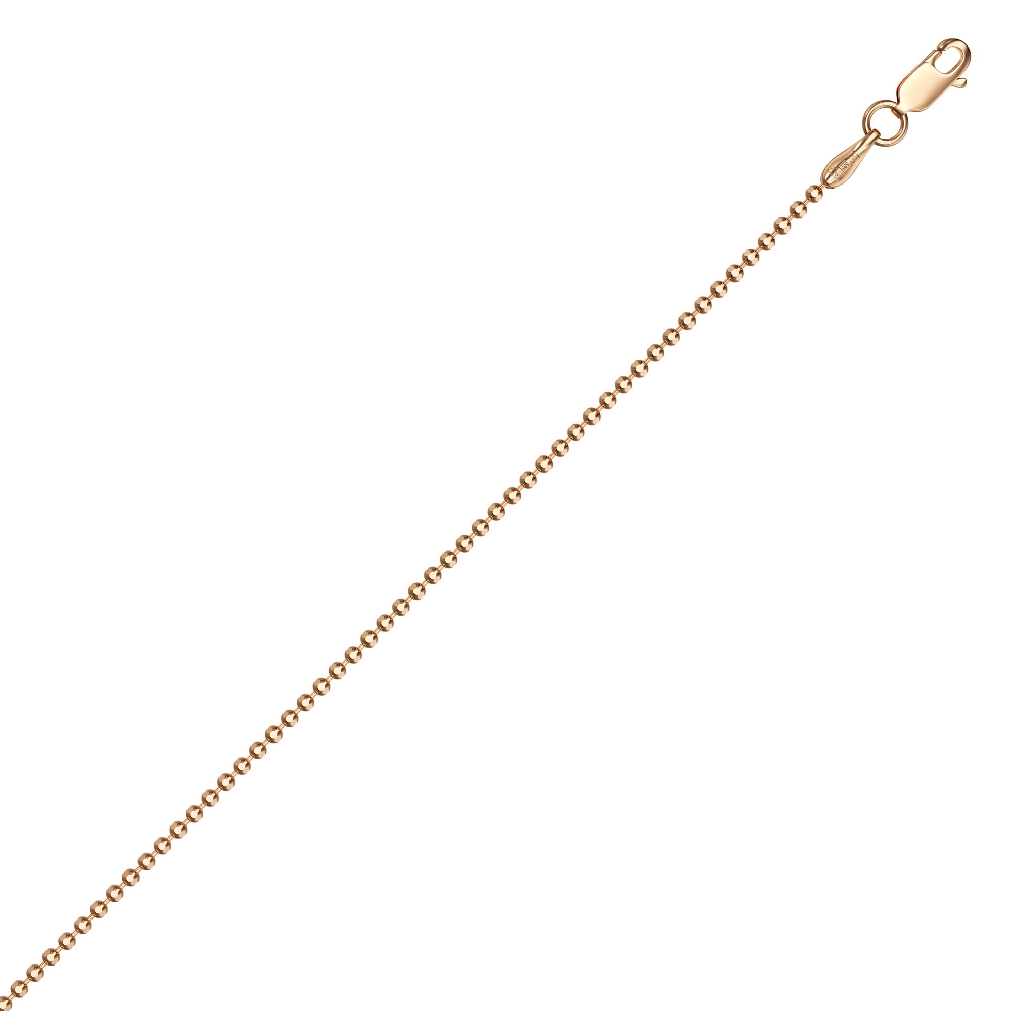 Цепь из красного золота 585, плетение «Перлина»