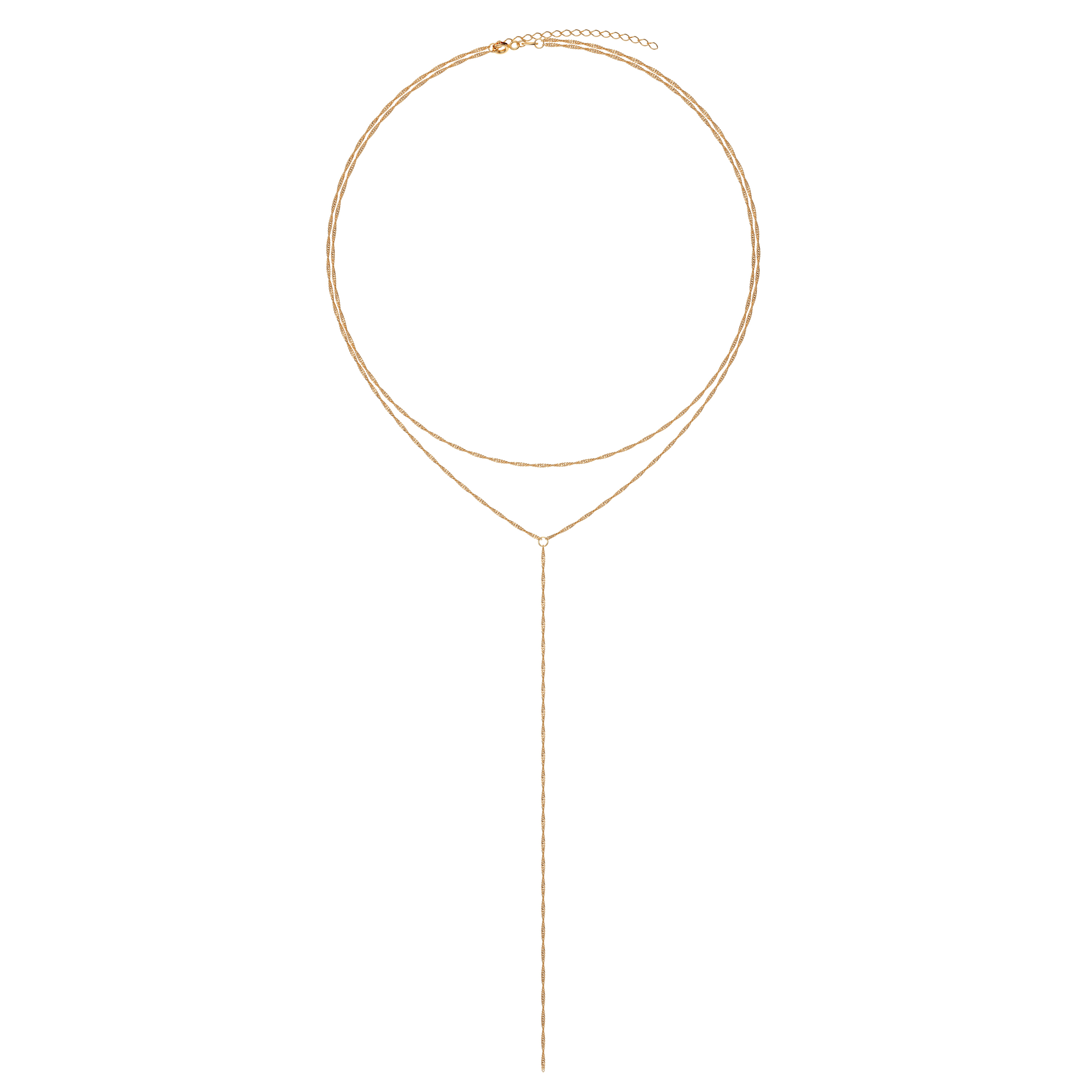 Колье из красного золота 585, плетение «Сингапур»