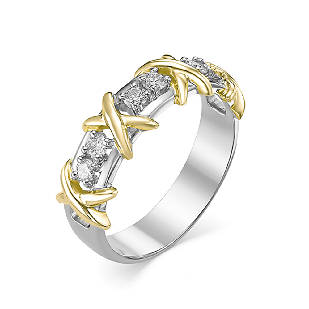 Кольцо из белого золота с бриллиантами