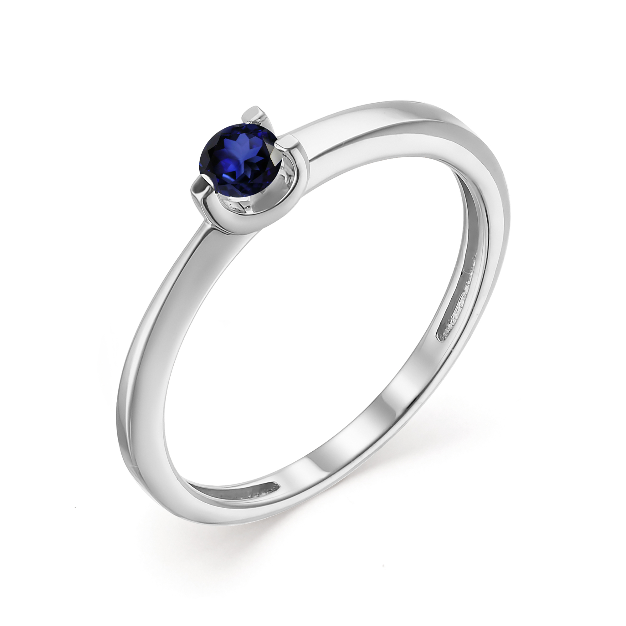 Кольцо из белого золота с сапфиром