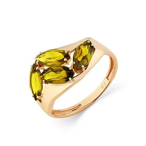 Кольцо из красного золота с султанитами