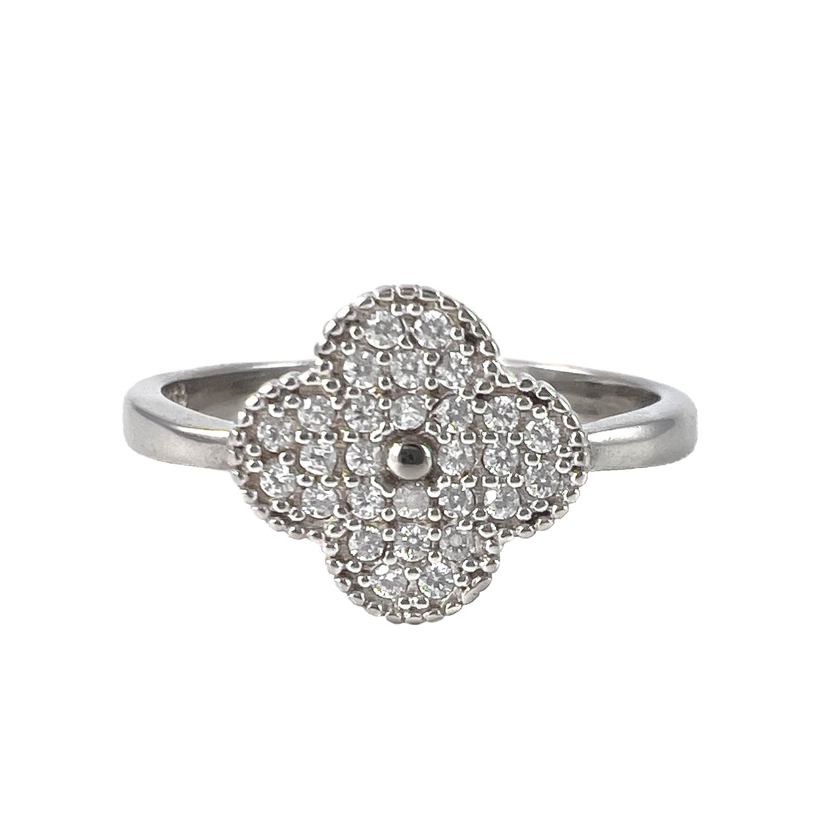 Кольцо из серебра с фианитами