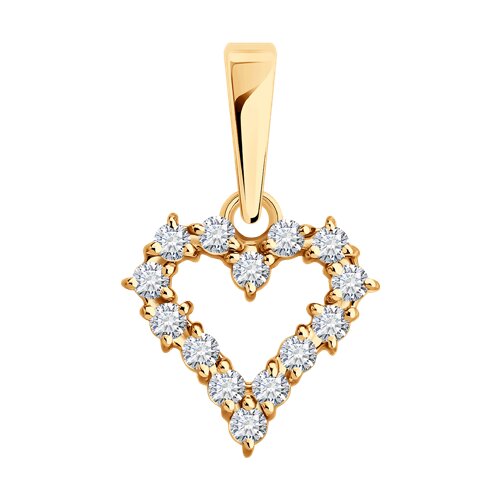 Подвеска из красного золота с бриллиантами