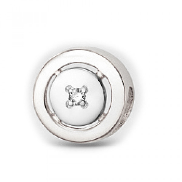 Подвеска из белого золота с бриллиантом