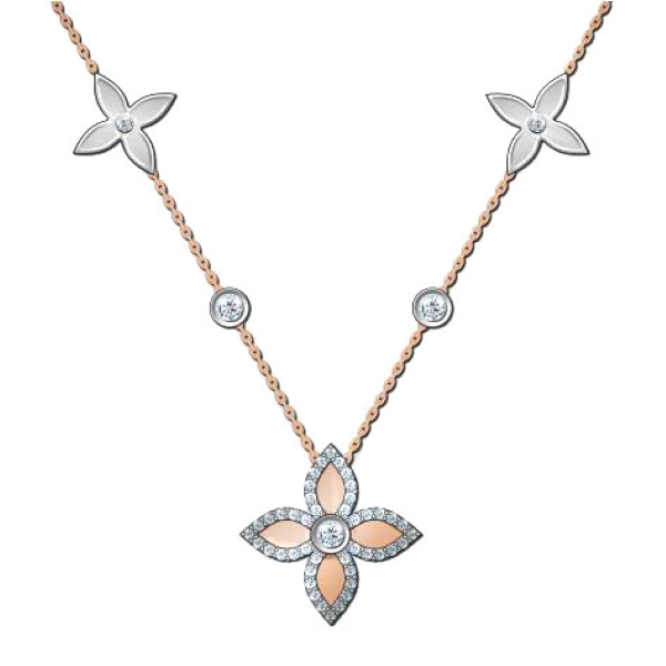 Колье из красного золота с бриллиантами