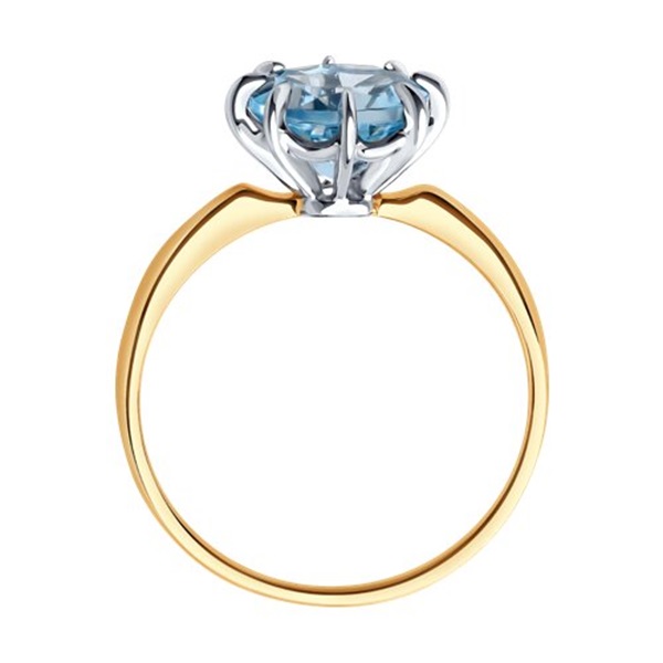 Кольцо из красного золота с топазом