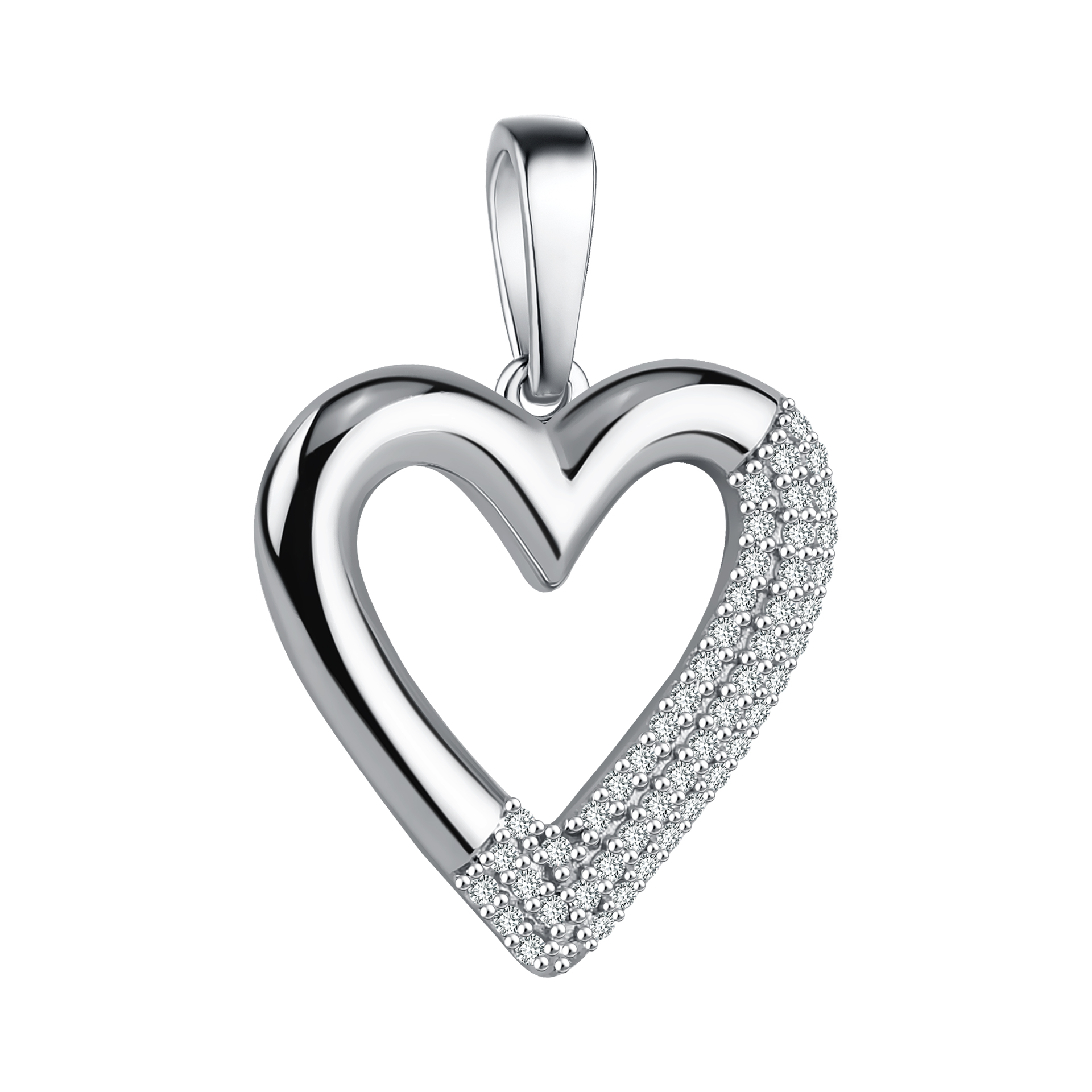 Подвеска из серебра с фианитами