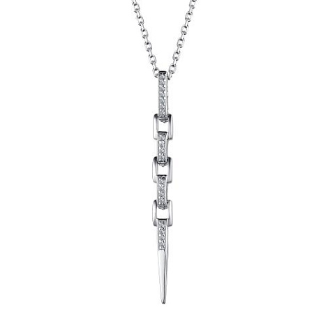 Колье из серебра с фианитами