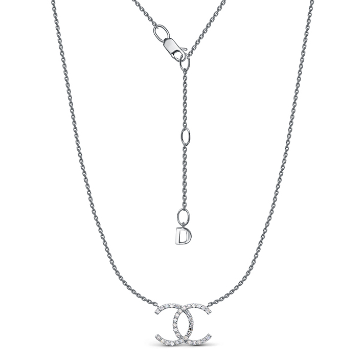 Колье из белого золота с бриллиантами